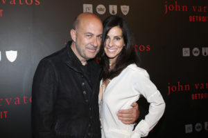 DETROIT, MI - APRIL 16: Designer John Varvatos and Joyce Varvatos attend John Varvatos Detroit Store Opening Party hosted by Chrysler on April 16, 2015 in Detroit, Michigan. (Photo by Loreen Sarkis/Getty Images for John Varvatos) *** Local Caption *** John Varvatos; Joyce Varvatos